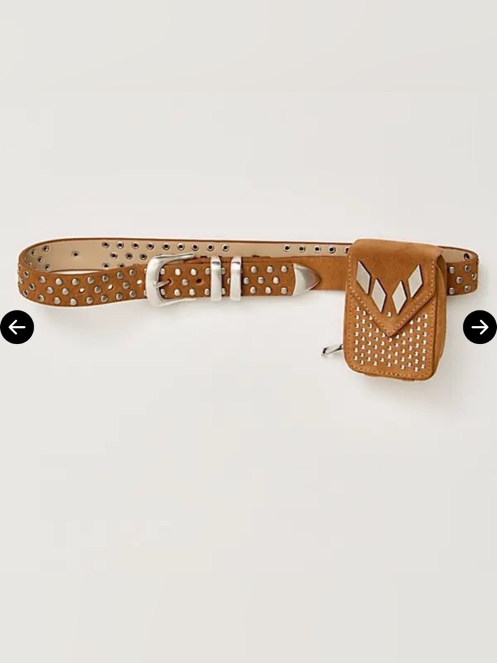 Free People Texas Rose Pocket Belt 🔥 By Understated Leather. Size L - Picture 3 of 5